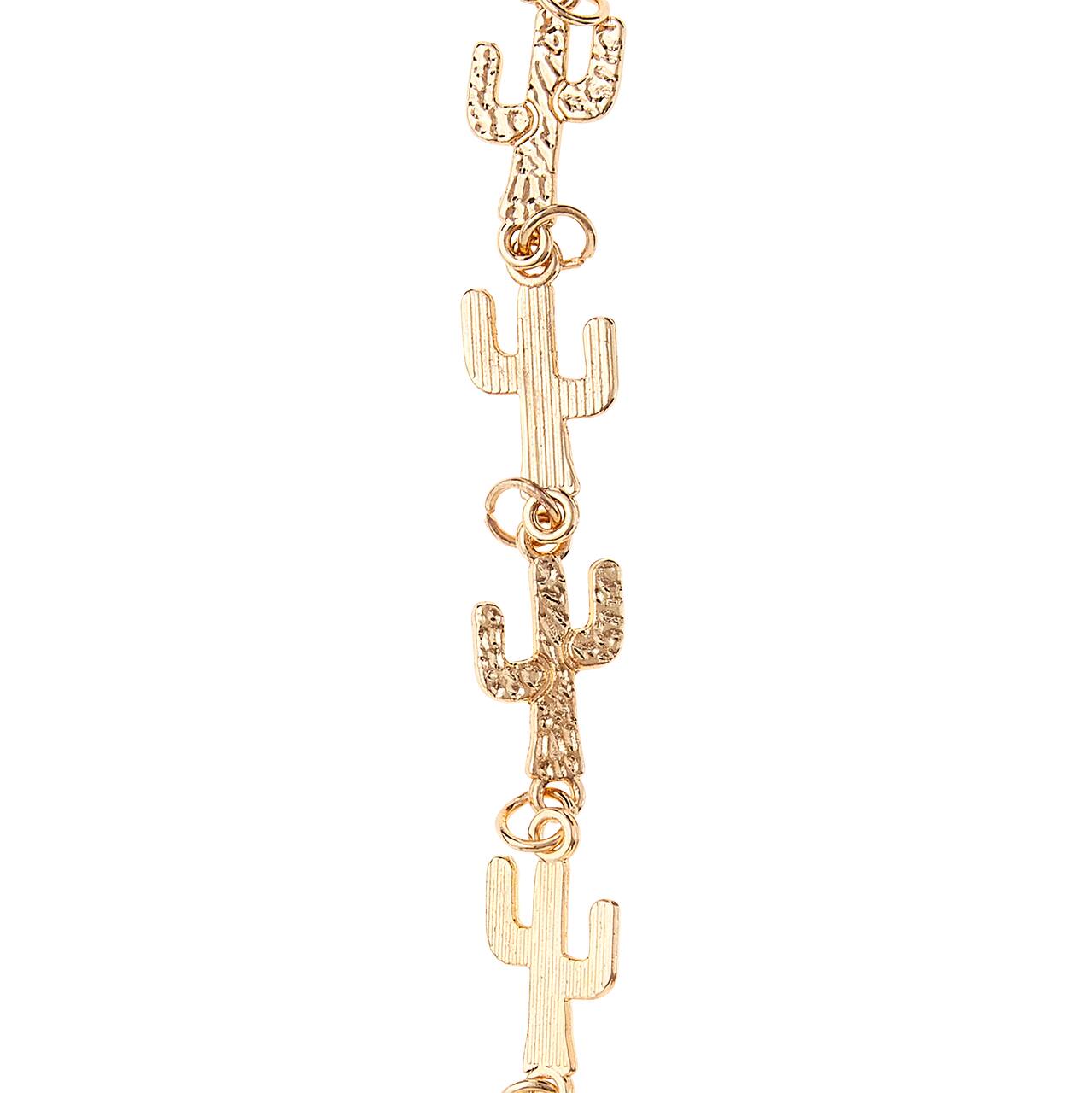 12 Pack: Gold Cactus Metal Beads by Bead Landing™